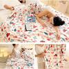 Thickened Christmas Flannel Blanket Xmas Pattern Fluffy Throw Xmas Sofa Blanket Comfortable Soft Air Condition Blanket