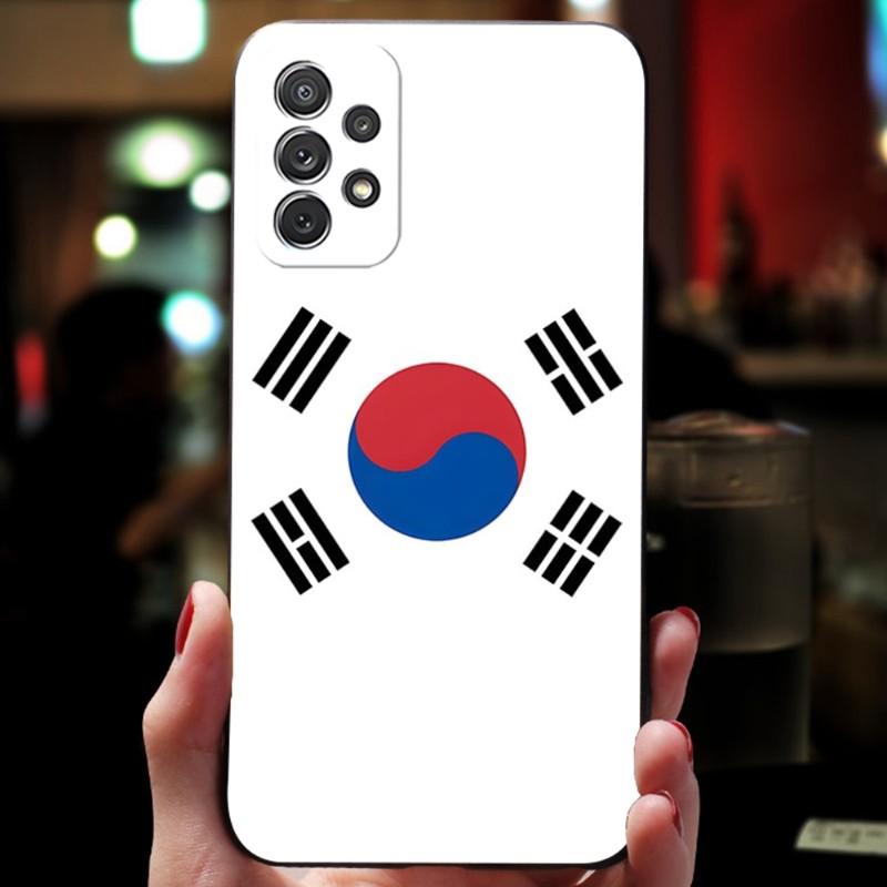 Funda de Teléfono con Bandera Nacional Coreana Para Samsung Galaxy S20 S21 S22 S30 S7 S10 S8 S9 S6 Pro Plus Edge Ultra Fe Funda Protectora Antigolpes