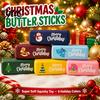 Tactile Finger Toys with Sound Christmas Crunchy Butter Squishy Toy, Slow Rise Fidget Crinkle Raffle Prizes for Parties Sensory Stress Relief Stocking