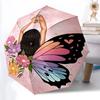 1pc Butterfly Flowers Automatic Open/Close Umbrella, Portable Folding Umbrella for Travel, Themed Events046