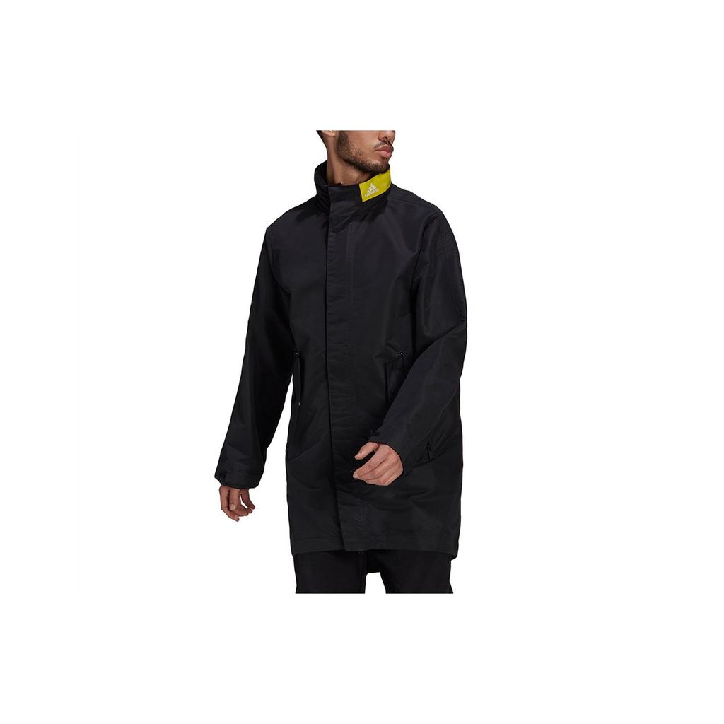 Adidas Parka Casual Mid-Length Stand Collar Jacket Men Outerwear Black GM3844