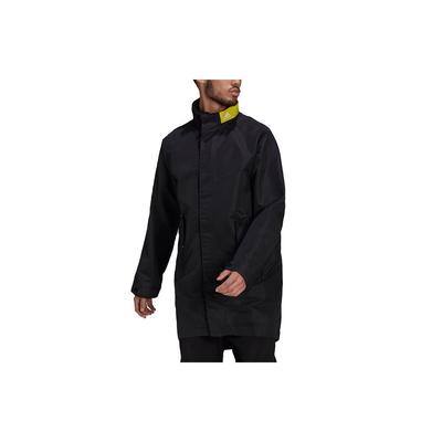 Parka Casual Mid-Length Stand Collar Jacket Men Outerwear Black GM3844