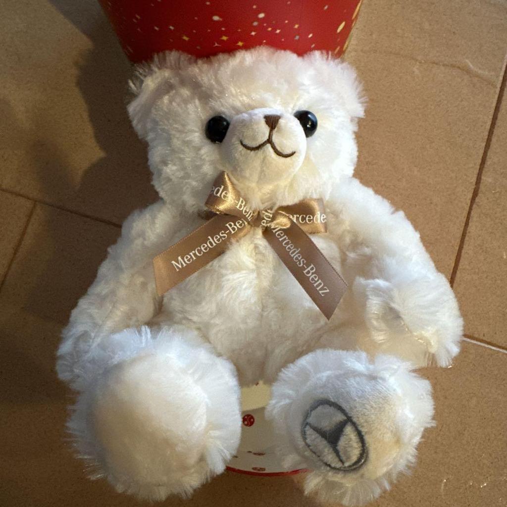 [USED] Mercedes Christmas Teddy Bear Plush Toy (Not for Sale)