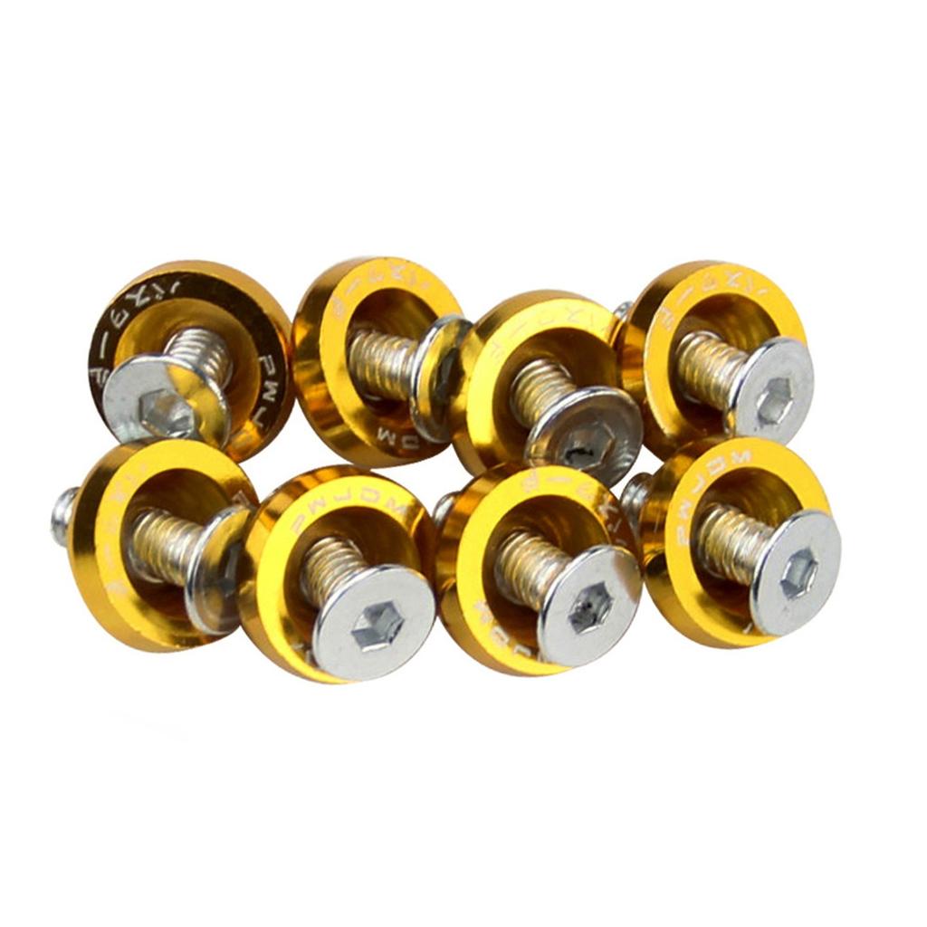 10 PZ Bulloni Universali M6 per Auto Adesivi JDM Rondella di Pressione Password Bulloni Targa Accessori per Modifica Car Styling