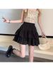 Women's Summer 2022 Pleated A-Line High-Waisted Petite Skirt with Slimming Design