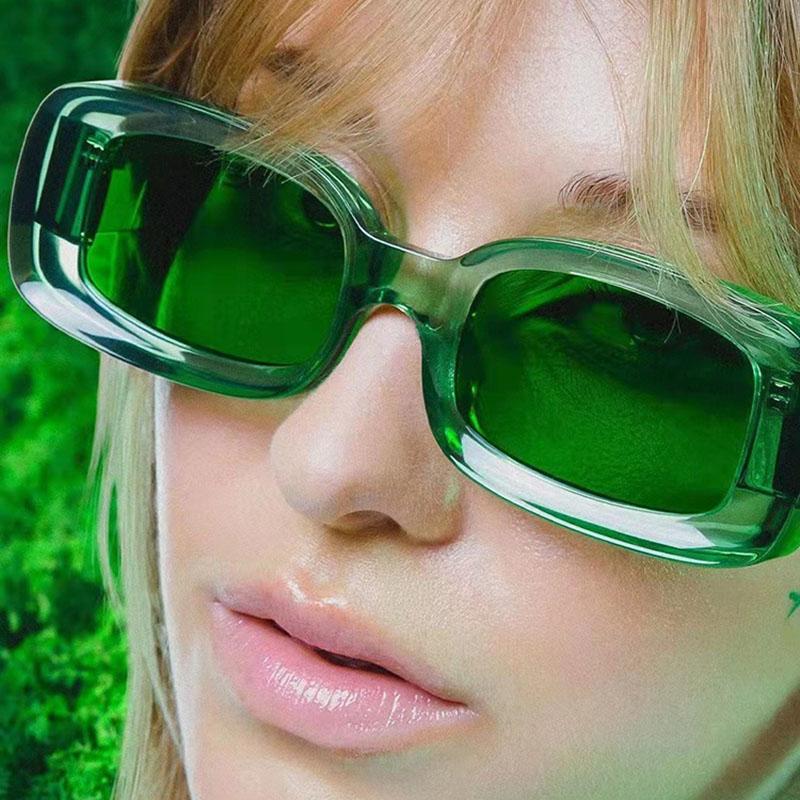 Luxury Brand Designer Small Frame Square Sunglasses Women Vintage Fashion Sun Glasses For Men Popular Punk Hip Hop Candy Shades