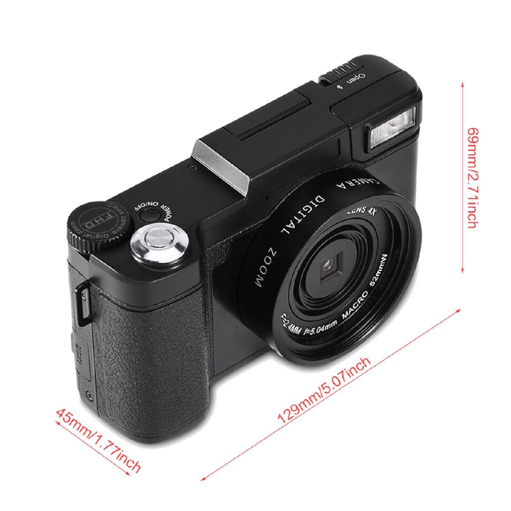 Professional HD 1080P Video Camcorder Full Vlog Digital Camera 8.0 MP CMOS Max 24MP Vlogging Camera