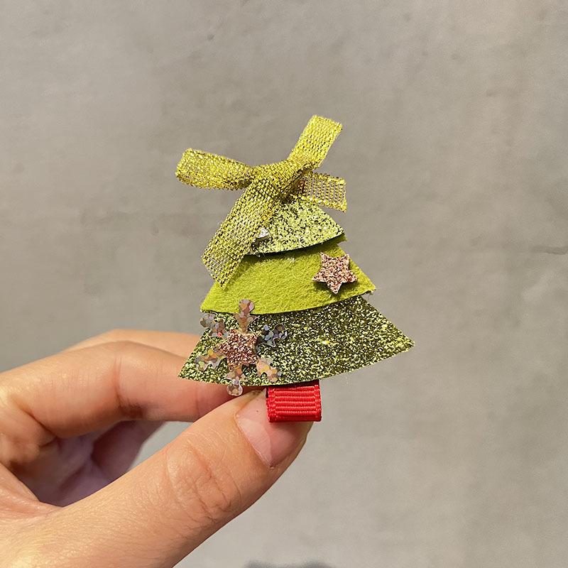 2023 Christmas Tree Hair Clips for Girls - Festive Bangs & Side Hair Accessories for Children