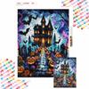 Halloween Haunted House Pumpkin Bat Diamond Painting Mosaic Art Kit Handmade DIY Home Decoration