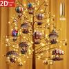 Claus Parachute Series Handmade Wooden Hanging Ornaments the Perfect Holiday Gift Decoration Home Garden 60Pcs Santa