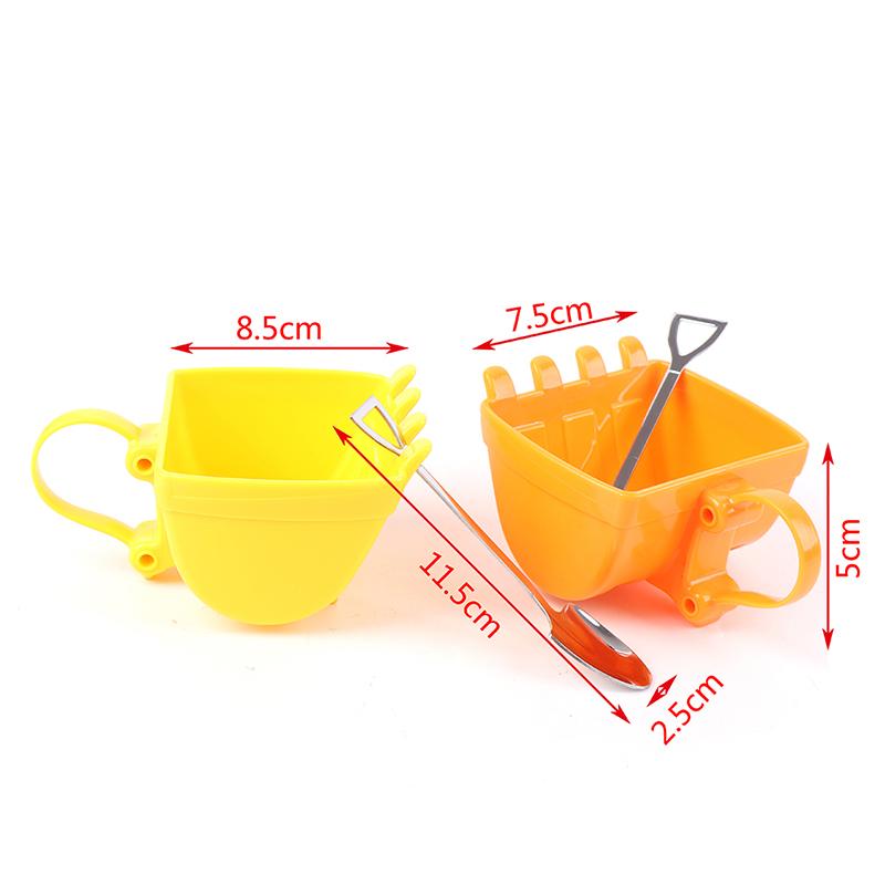 Single Excavator Bucket Cup Hand Tea Coffee Funny Mug Shovel With Spoon