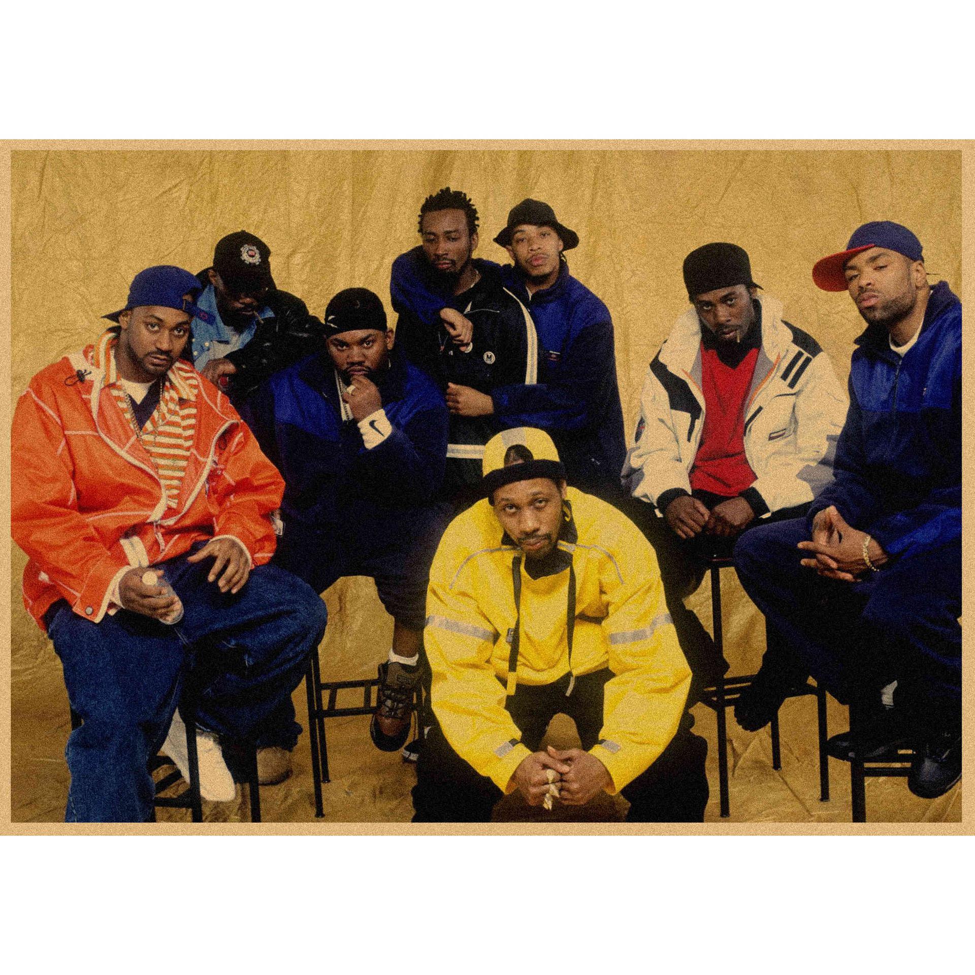 Wudang Stil Wu Tang Clan Retro Kraftpapier Poster für Bar/Café 29.7X42cm (A3 size)