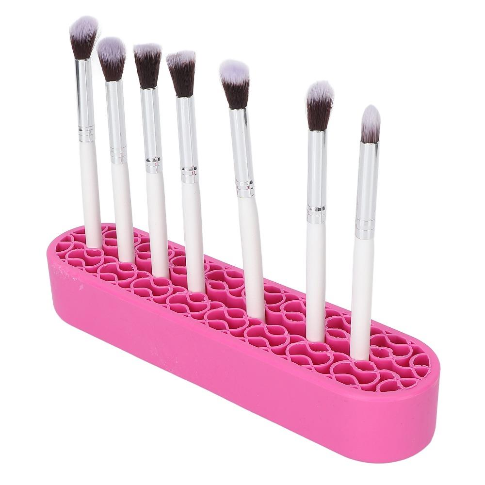 Multi-Grid Partition Silicone Makeup Brush Holder  Storage For Tweezers And Small Beauty Gadgets