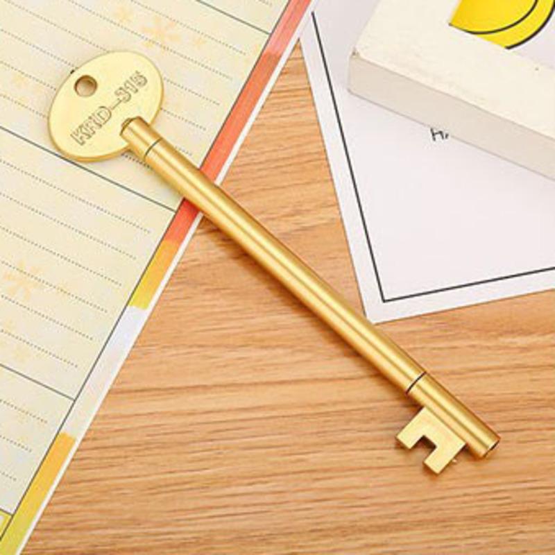 1 Piece Kawaii Retro Key Gel Pen School Office Supplies Vintage Creative Cute Pretty Lovely Pens