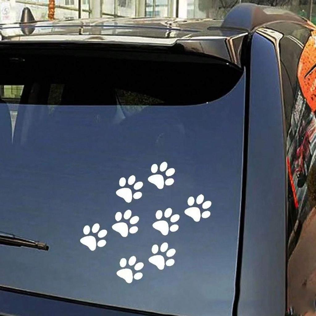 Aufkleber mit Pfotenabdruck, Autoaufkleber, Personalisierte Kratzaufkleber, Aufkleber mit Fußabdruck für Autos