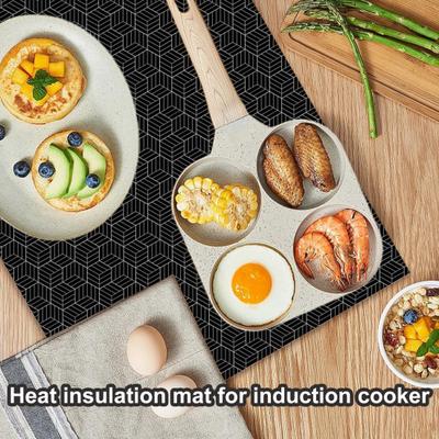 Silikon-Herdmatte für Induktionskochfelder, feuerfester Herdschutz, antihaftbeschichtete Kratzschutzabdeckung, leicht zu reinigende Herdmatte, Küchenzubehör