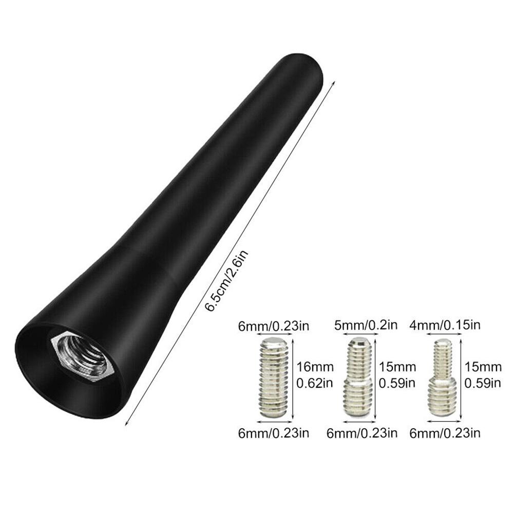 Car Antenna With Screws 2.5 Inch Short Car FM AM Aerial 6.5cm Length Car Antenna Mini Short Vehicle Accessories