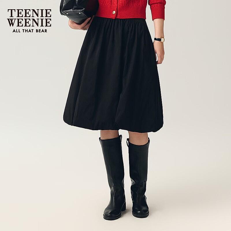 Мишка Teenie Weenie Юбка А-силуэта с буквами, длинная XS чёрный
