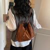 Foreign Trade Fashion Retro Large-capacity Shoulder Bag Trendy Versatile Pu Backpack Women's Casual Soft Leather Messenger Bag