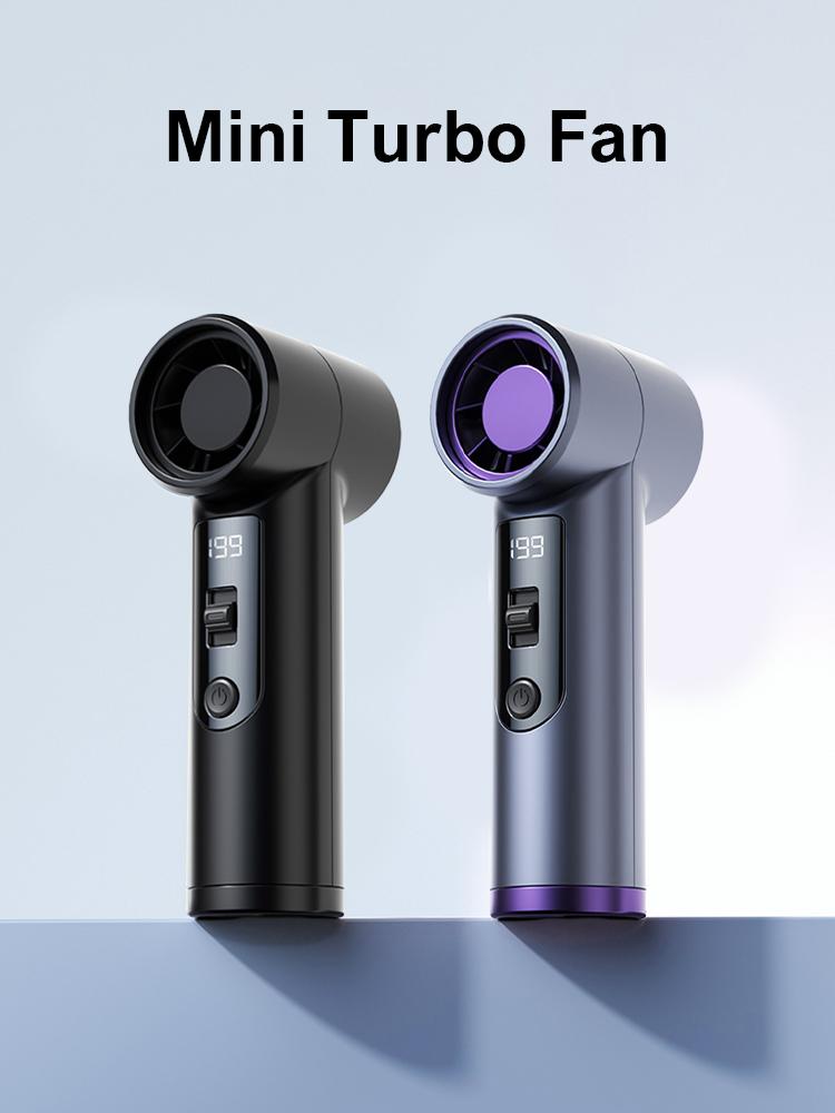 2000 mAh  Portable Handheld Turbo Fan 199 Wind Speeds Adjustable Mini Personal Fan Battery Operated Electric Eyelash Fan