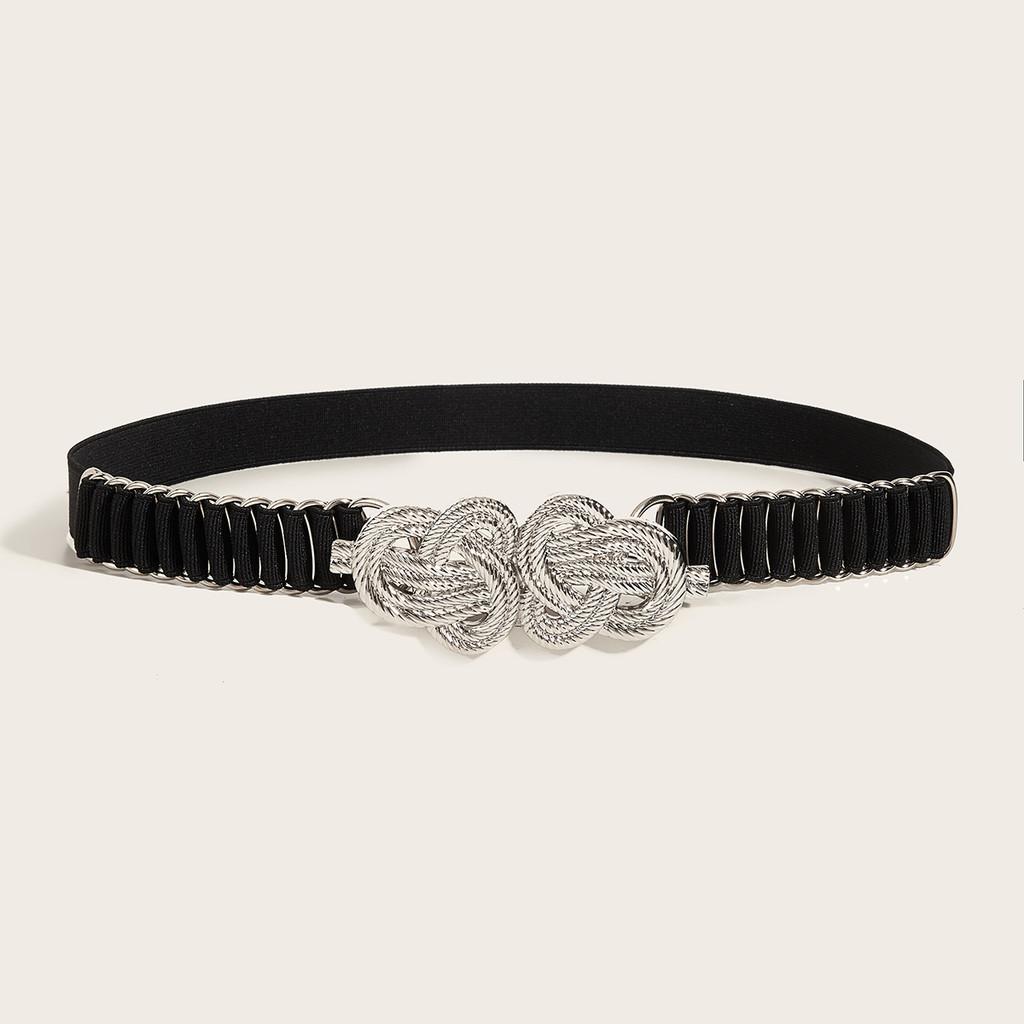 Waist Metallic Ladies Belt With Snap Button Closure For Dresses And Wear Casual