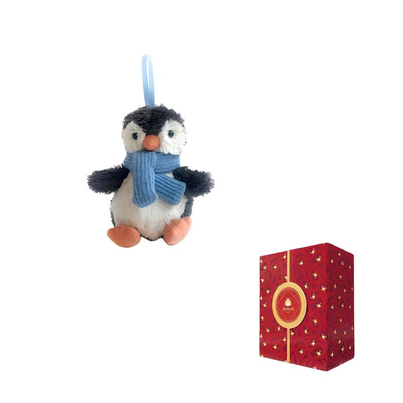 JELLYCAT Arctic and Antarctic Series Peanut Penguin Decoration Cute Plush Pendant Sitting Height 10cm