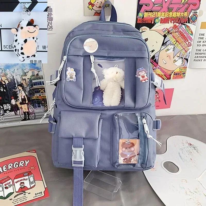 

Высококачественный школьный рюкзак для детей, кавайный студенческий рюкзак, большой вместительный рюкзак для девочек, модная роскошная сумка для отдыха, новая