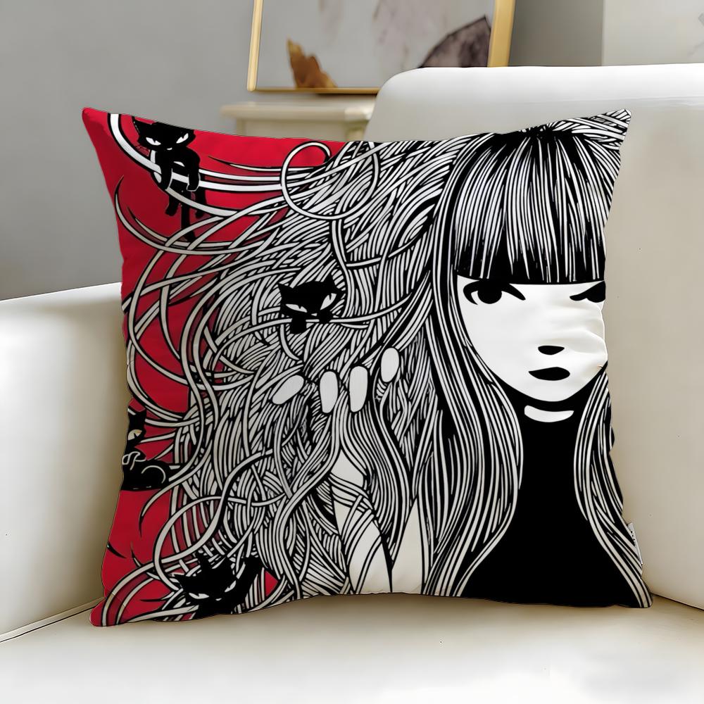 cartoon character Emily the Cool Strang Cushion Cover Soft  EasyWash Pillow Case  Versatile for Couch Bed Travel and Office