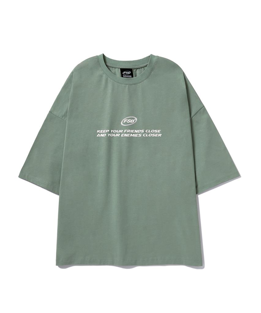 Peullukeu Fsb Logo Oversized Short Sleeve T-Shirt Green Fst327