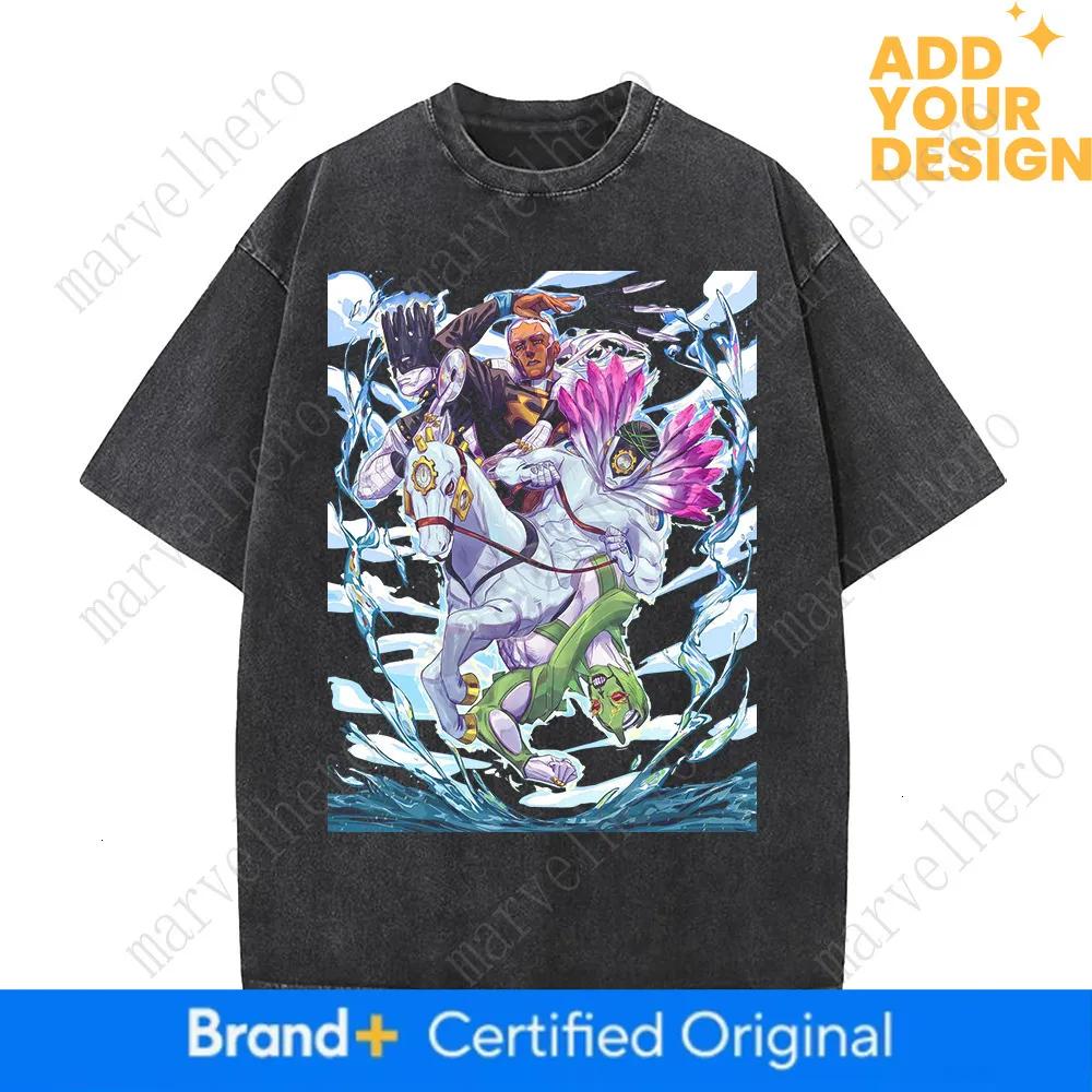 Made In Heaven Pucci Jojo S Bizarre Adventure Anime Tshirt Men Women Loose T Shirts Vintage Washed T Shirt Harajuku Cotton Tops