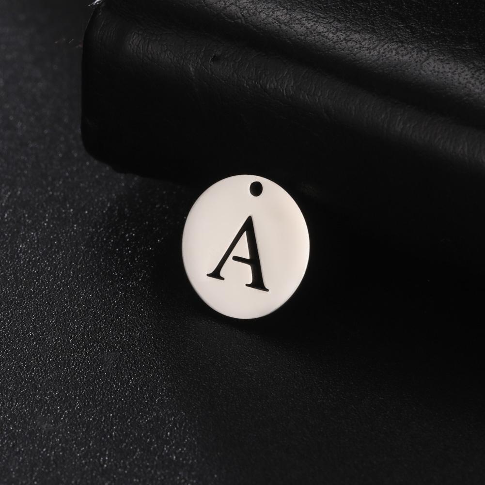 Teamer 10pcs A-Z 26 Letters Stainless Steel Charms for Jewelry Making Initial Alphabet Charms Pendant for Bracelet Necklace DIY