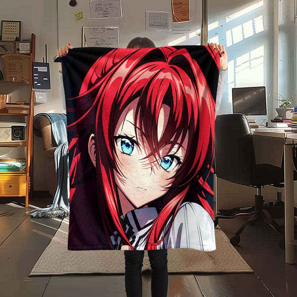 Gremory Print Flannel Blanket, High Quality Comfortable for All Seasons, Home Decor, Warmth and Comfort