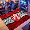 Remo FC Red Black Crack Wood Shield Logo Print Area Rug Brazilian Soccer Floor Carpet Football Fan Living Room Bedroom Home Decor Mat