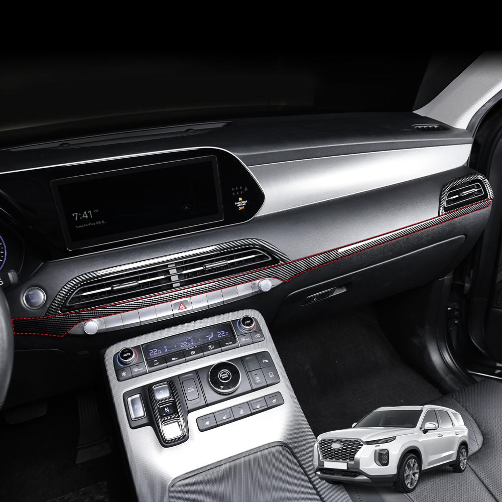 For Hyundai Palisade 2020-2026 Dashboard Middle Air Conditioner Vent Instrument Panel Cover Trim Interior Decor Accessories LHD