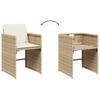 Vidaxl 11-Cz. Garden Furniture Set With Cushions, Beige, Poly Rattan