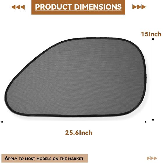2 Pack Universal Car Window Shade For Baby, Kids, And Pets - Side Sun Visor, UV Rays Protection - Perfect For Van, SUV