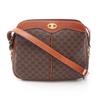 Used Macadam Shoulder Bag PVC Coated Canvas Leather Brown Used Women