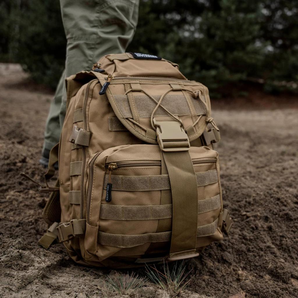 Offlander Survival Hiker 25L Khaki Tourist Backpack