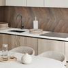 Self-Adhesive Vinyl Decorative Panel With Print 100x50 cm Herringbone Board Pattern