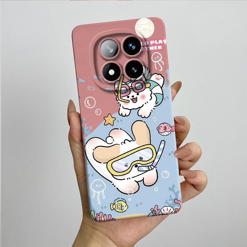 Für Redmi Note 14 Pro Plus 5G Hülle Note14 Pro+ 5G Weiche Silikon Handyhülle Süß Bemalte Modische Cartoon-Bedruckte Rückseite