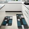 Geometrische Grafik-Spleißung Küchenmatte Dekor Willkommens-Fußmatte Anti-Rutsch Flur Balkon Waschküchen Teppiche Badezimmer Fußmatte