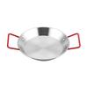 New 20cm/24cm/28cm Flat Bottomed Plate with Handle Gold Silver Snack Plate Stainless Steel Thicked Seafood Plate Seafood Cooking