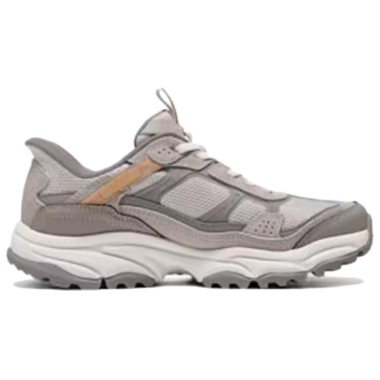 Skechers Outdoor Womens Fashion Comfortable Low-Top Hiking Shoes Women Hiking Shoes Gray Orange 180243-NTOR