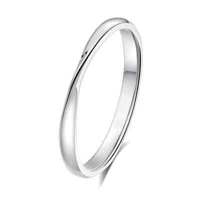 Anello Platino per Taglia Fidanzamento Matrimonio Mobius Eterno Perfetto per e Confezione Regalo Uomo, 15, Pt950, Anello, Fascia, Motivo, Scintillante,