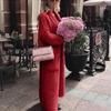 Winter Collar Knitted Cardigan Collage Solid Color Long Size Plus Size Women's Knitted Sweater