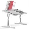 Laptop Lap Desk, Laptop Bed Tray Table, Adjustable Lap Desk with Light Fan, Folding Laptop Desk for Bed with USB, Bed Desk with Storage Drawer