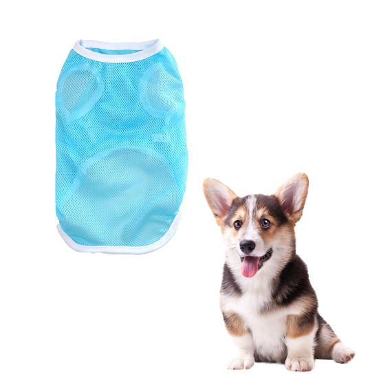 Haustierweste, atmungsaktives Mesh-Hundeweste, einfarbig, bequemes Katzen-Shirt, weiche Haustier-Sommerkleidung, Heimtierbedarf