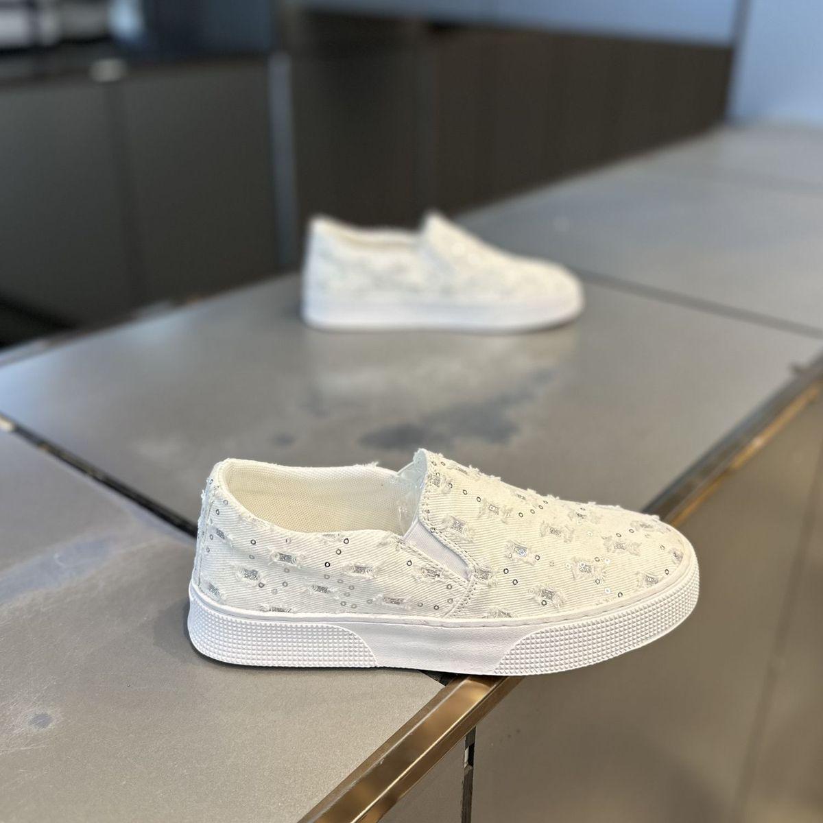 

Men s Lightweight Slip-On Canvas Shoes - Summer Casual, Comfortable, Sequin-Embellished Style 41