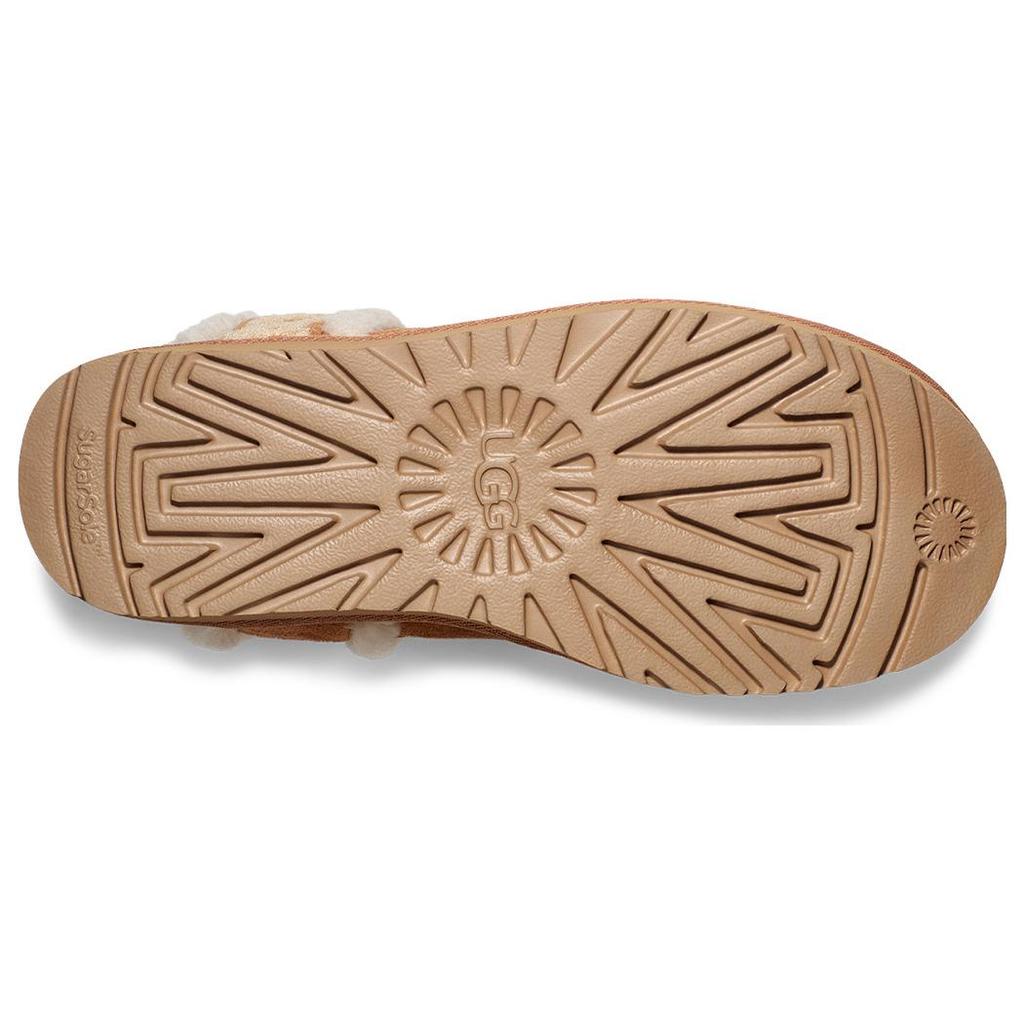 New UGG Classic Mini Shearling Logo 'Chestnut' Women's 1153473-CHE