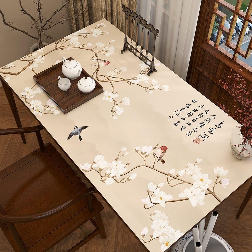 1pcs New Chinese calligraphy desk mat, learning desk mat, waterproof and oil resistant, Chinese style desktop protection mat
